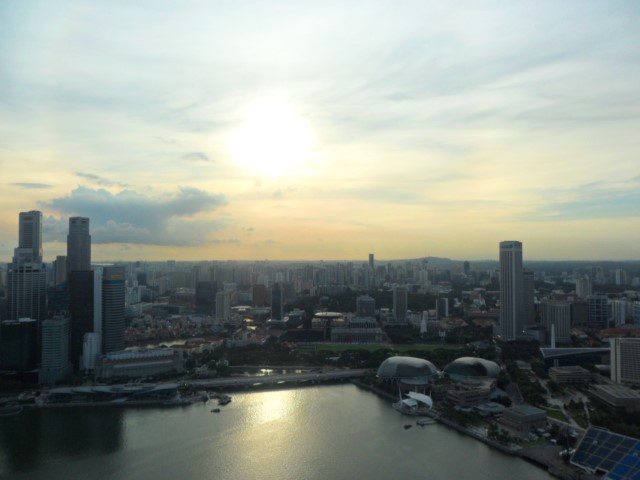 Sunset as seen from Marina Bay Sands Sky Park 1