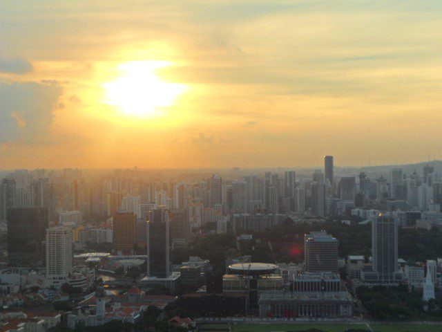 Sunset as seen from Marina Bay Sands Sky Park 2