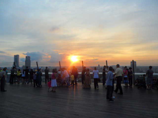 Sunset as seen from Marina Bay Sands Sky Park 3