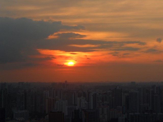Sunset as seen from Marina Bay Sands Sky Park 4