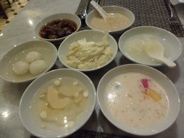 Traditional Desserts in a flower shaped arrangement