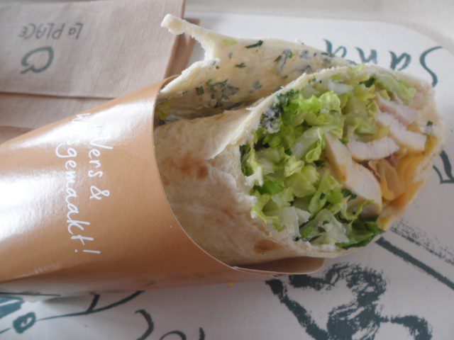 Chicken Wrap Mango Chutney and Nuts at La Place Amsterdam