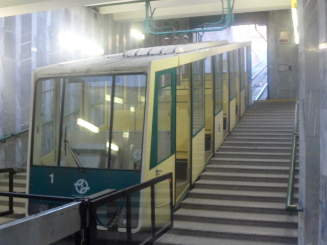 The Funicular up to Petrin Hill from Ujezd Station Prague