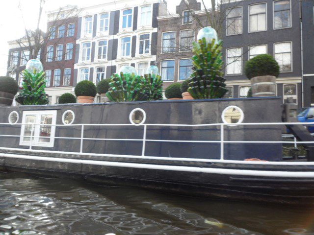 Boat House with Beer Bottles as Decorations