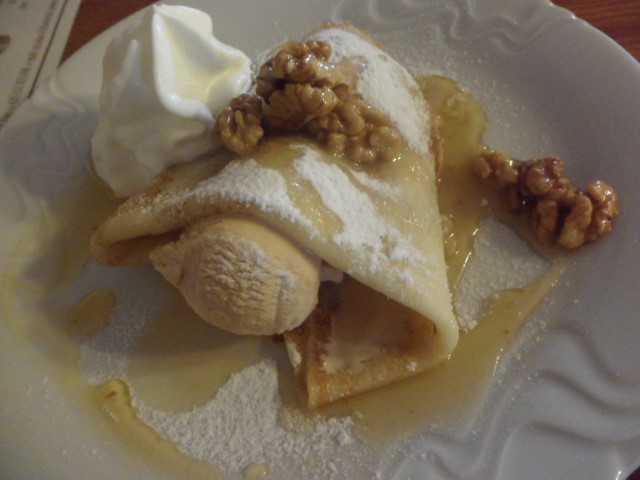 Pancake with Caramel Beer Ice Cream (99cz) Restaurant and Brewery Petrin Hill Prague