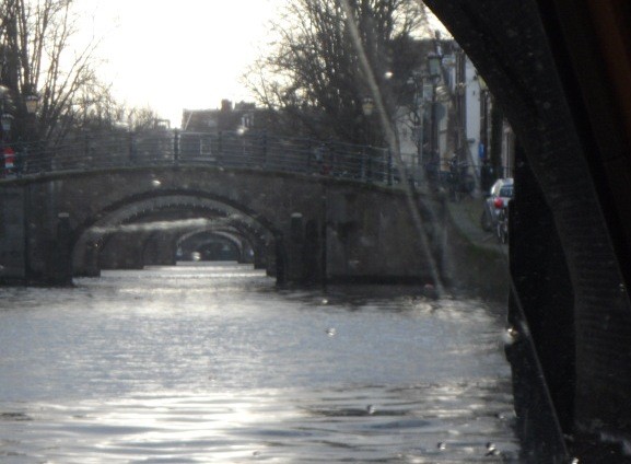 7 Arches or 7 Bridges along Reguliers Canal Amsterdam