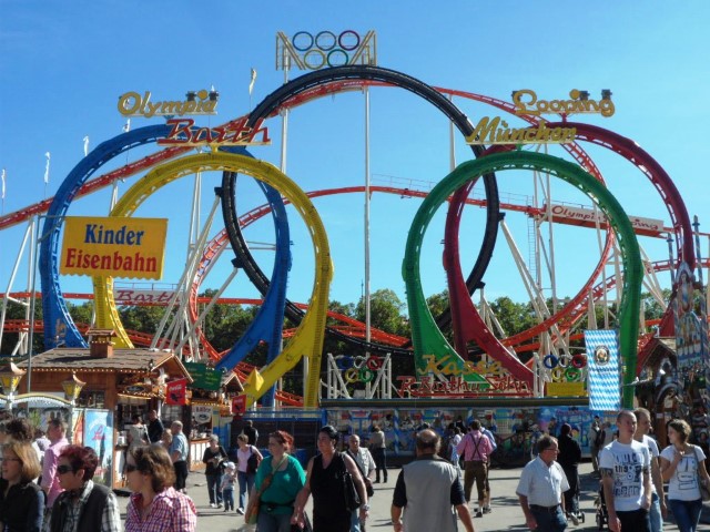 Olympia Loop - A roller coaster ride! at Oktoberfest