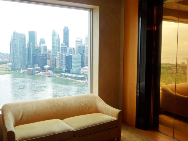 Lift Lobby with views of the Marina Bay