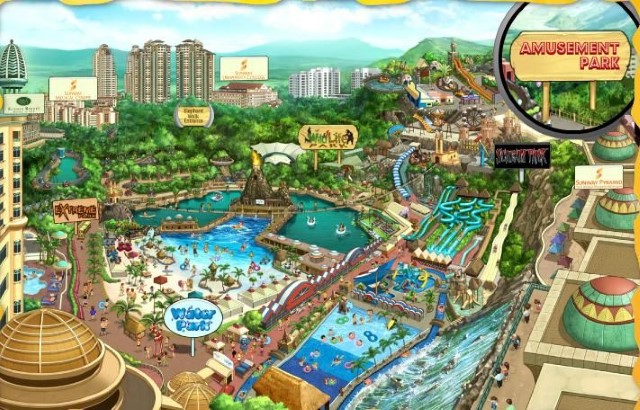 Map of Sunway Lagoon – Location of Amusement Park