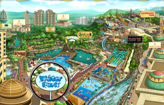 Map of Sunway Lagoon – Location of Water Park