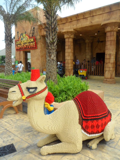 Camel in front of Lost Kingdom Adventure Legoland Malaysia