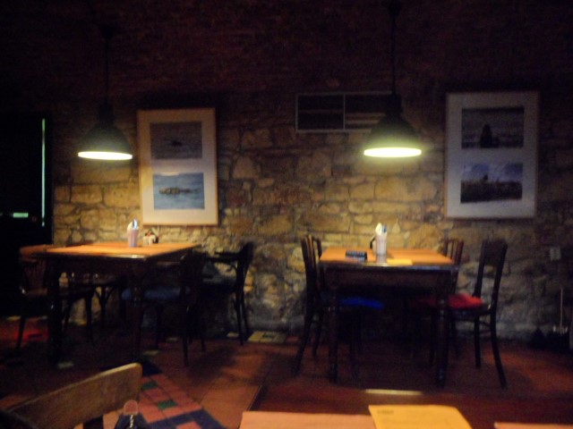 Interior of the restaurant in Prague