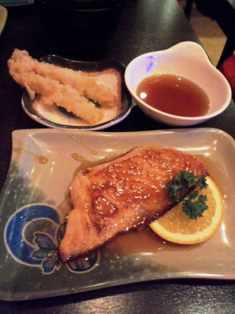 Tempura Prawn and Teriyaki Salmon Amsterdam Japanese Buffet