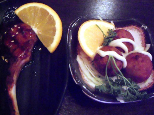 Rib of lamb with Takopachi Octopus Balls Amsterdam Japanese Buffet