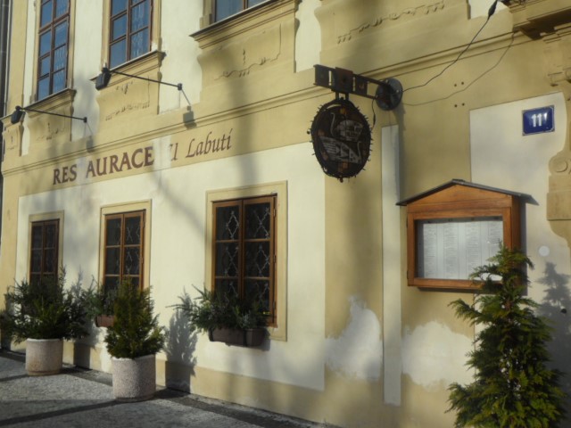 Entrance of U Labuti Restaurant Prague