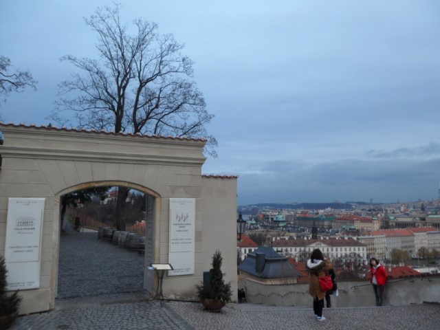 Choose LEFT for exit at Prague Castle!