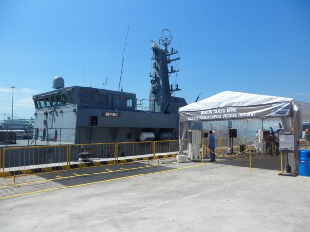 Bedok Class Mine Counter Measure Vessels (MCMVs) at Navy Open House