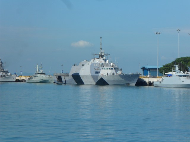 Close up of USS FREEDOM – Littoral Combat Ship from United States Navy