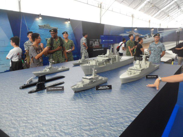 Models of all the classes of ships in the Singapore Navy