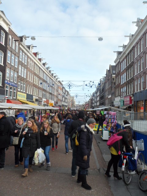 Arriving at Albert Cuyp Market Amsterdam!