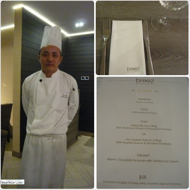 Chef Eric behind the latest set meals at Grand Mercure Roxy's Breez Bistro.Bar