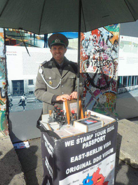 Uniformed Soldier guarding the Checkpoint