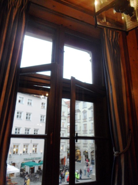 Window seats at Hofbrauhaus Munich
