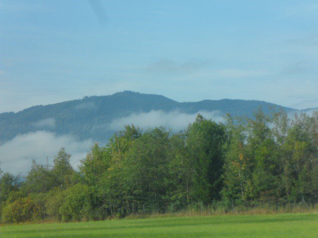 First view of the Bavarian Alps