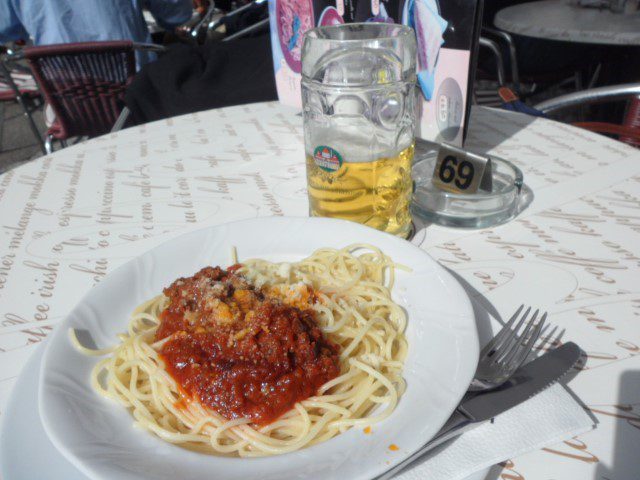 Story of the Spaghetti (ice cream) at Mittenwald...