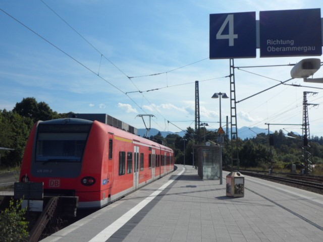 Mini train taking us from Murnau to Oberammergau