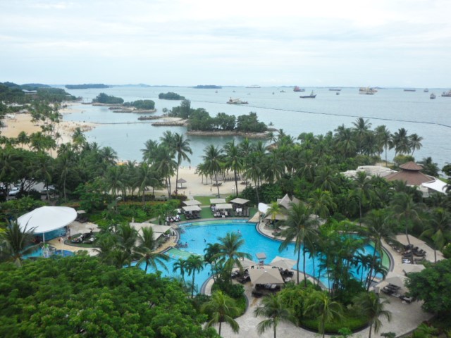 Huge pool for staycation at the Rasa Sentosa Resort
