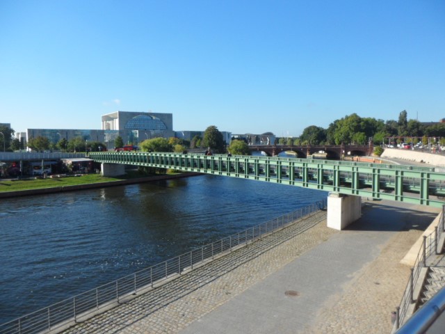 View of the Spree River in front of Berlin Central Station