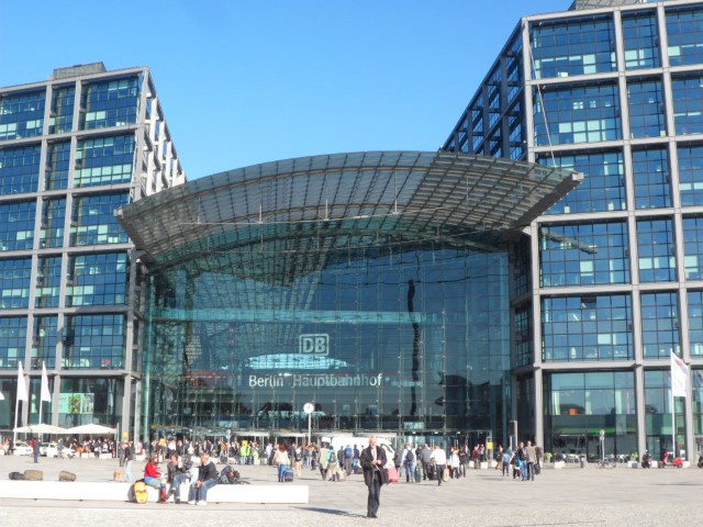 Futuristic Berlin Central Station (Hauptbahnhof)
