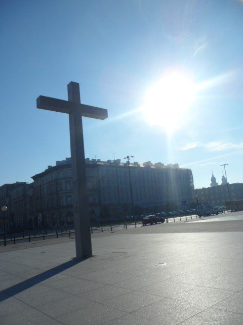 Cross near the tomb of the Unknown Soldier Warsaw Poland