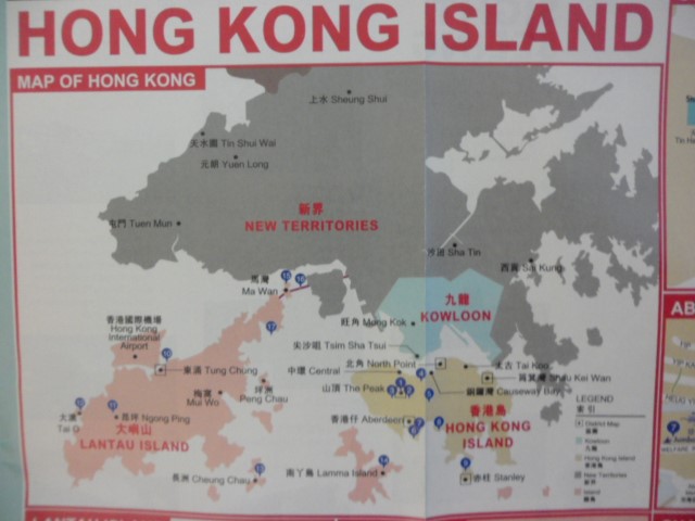 Map of Hong Kong Island 