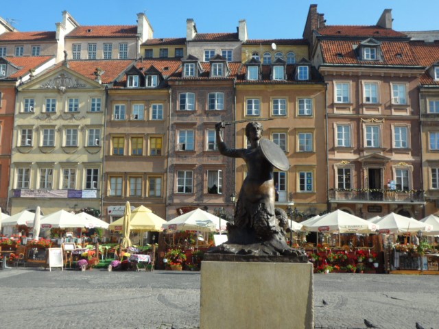 Warsaw Mermaid at Old Town Square Poland