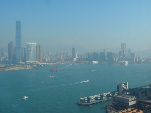 View of Victoria Harbour from Hotel Ibis Central Sheung Wan Hong Kong