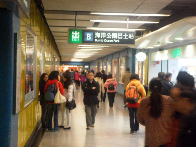 Step 1 : Take a bus to Admiralty Station and follow this sign to the bus that takes you to Ocean Park