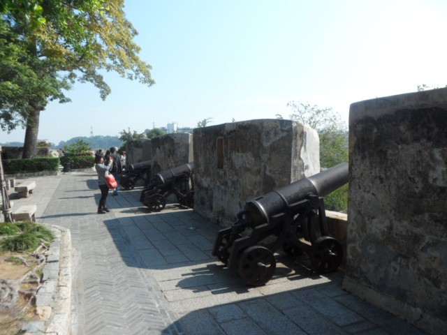 Interior view of Rows of Canons at Mount Fortress Macao