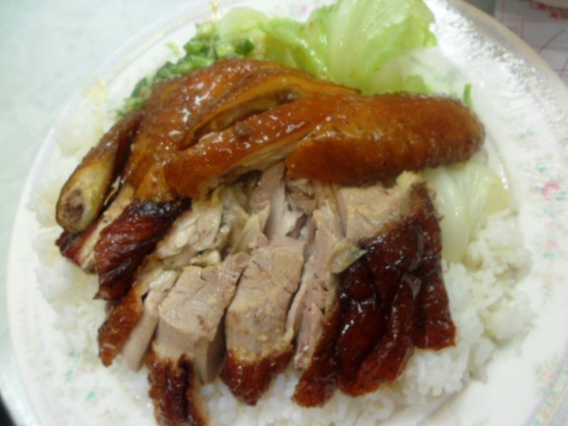 Oily Chicken and Roasted Duck Rice