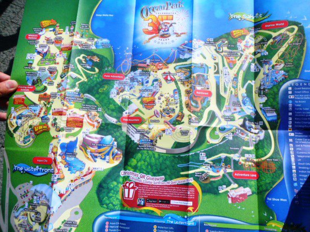 Map of Ocean Park Hong Kong