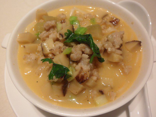 Hand pulled noodles in lobster soup Lei Garden IFC Hong Kong