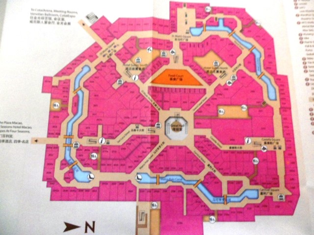Map of the Venetian Cotai Macau