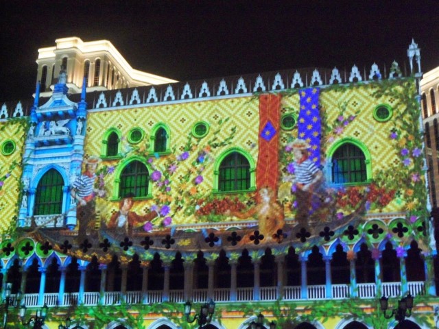 Light display on the Venetian Macau - Spring Time