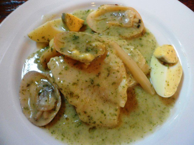 Fillet of fish in famous parsley sauce 350 peso Ipar's Spanish Restaurant Cebu