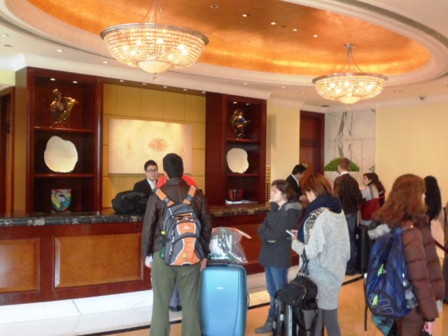 Checking into Hotel Royal Macao