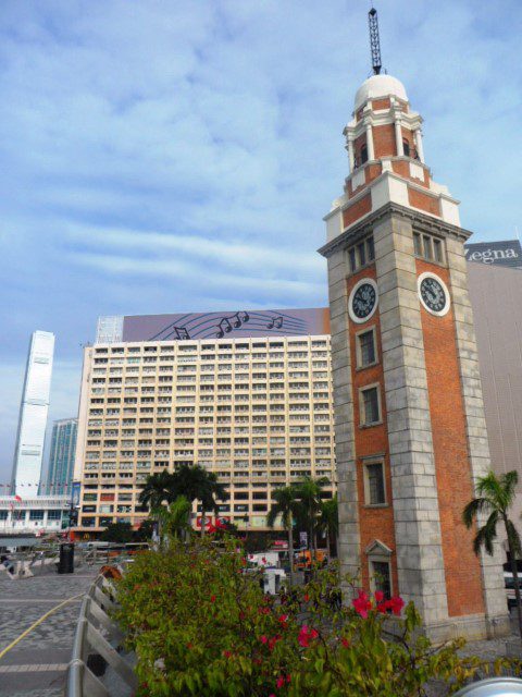 Clock Tower Hong Kong close to the Avenue of the Stars