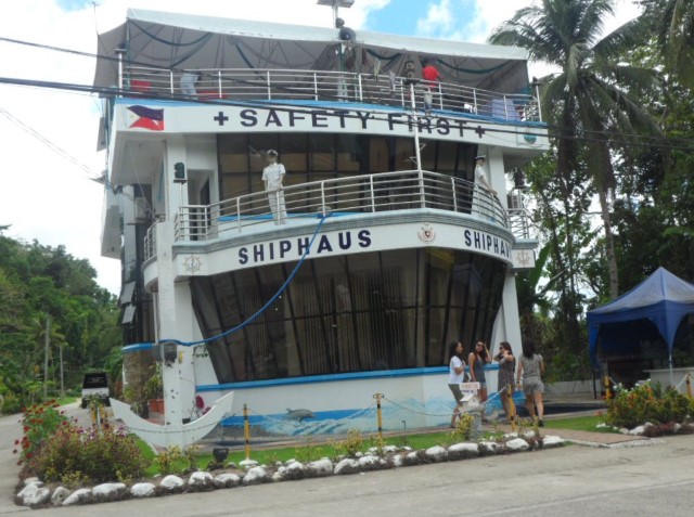 Filipino sailor who came back and built a house called shiphaus turned out to be an attraction to tourists and now is a hotel and restaurant