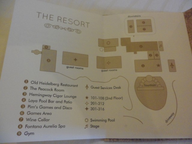 Map of the entire Peacock Garden hotel