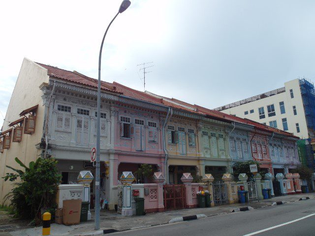 Stretch of Peranakan-styled houses at Koon Seng road